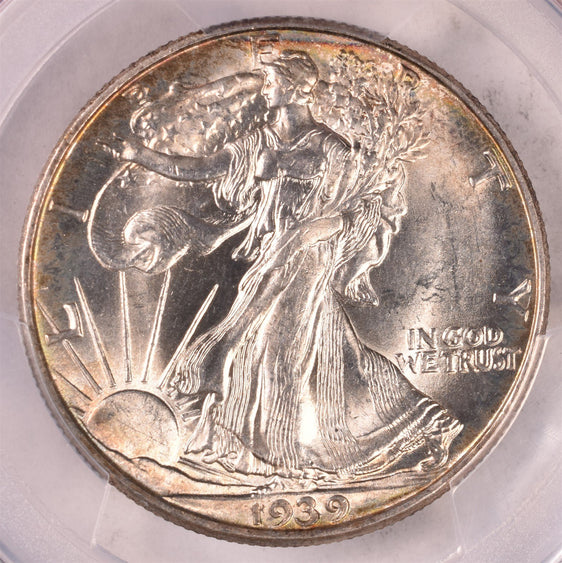 1939-D Walking Liberty Silver Half Dollar - PCGS MS65