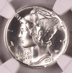 1935 Mercury Silver Dime - NGC MS66 FB