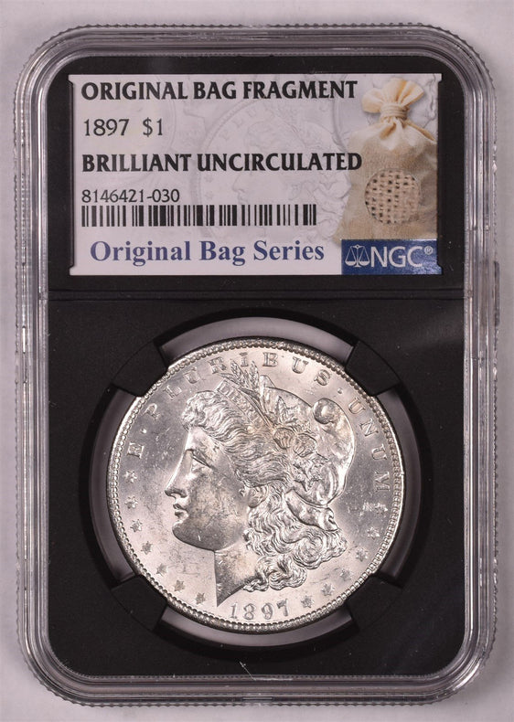 1897 Morgan Silver Dollar - NGC Brilliant UNC - Relic Label Original Bag Series