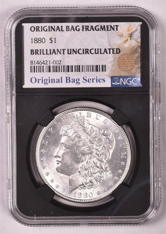 1880 Morgan Dollar NGC Brilliant UNC - Relic Label Original Bag Series