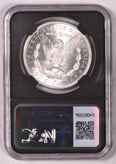 1882-S Morgan Dollar - NGC Brilliant UNC - Relic Bag Label Stock Photos