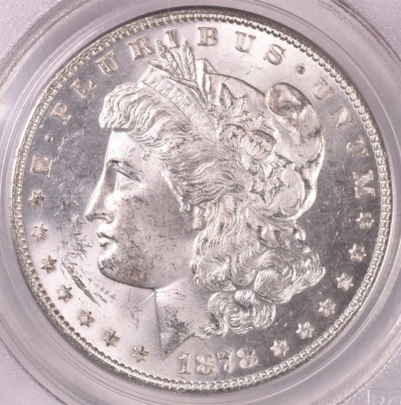 1878 7/8TF Morgan Silver Dollar - PCGS MS63 Strong - OGH Old Green Holder
