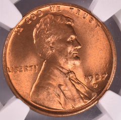 1937-D Lincoln Wheat Penny Cent - NGC MS67+ RD