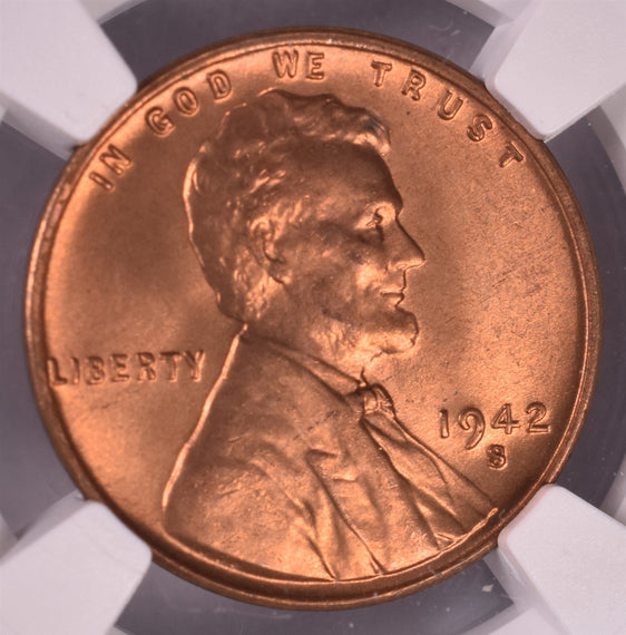 1942-S Lincoln Wheat Penny Cent - NGC MS67+ Plus RD