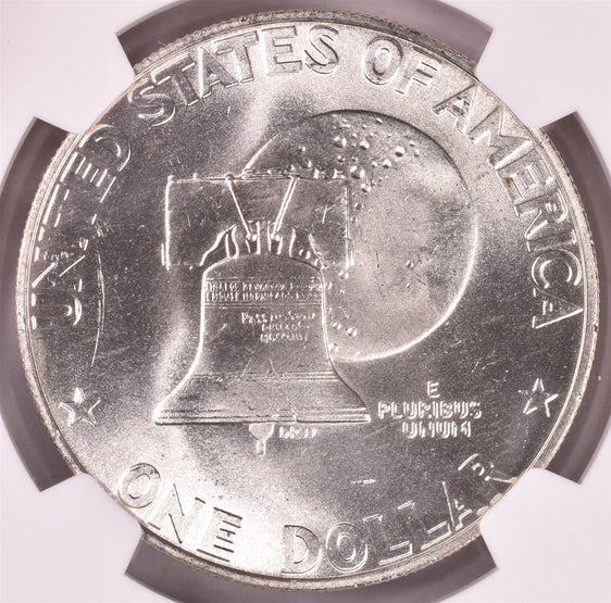 1976-S Eisenhower Silver Dollar - NGC MS66 - Sight White