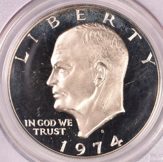 1974-S Eisenhower Silver Dollar - PCGS PR67 - OGH Old Green Holder