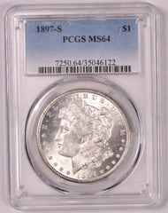 1897-S Morgan Silver Dollar - PCGS MS64