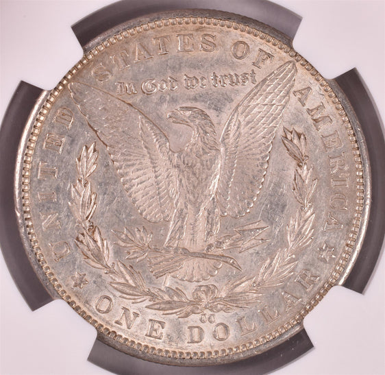 1890-CC Morgan Silver Dollar - NGC AU55 - Top 100 VAM 4 Tail Bar