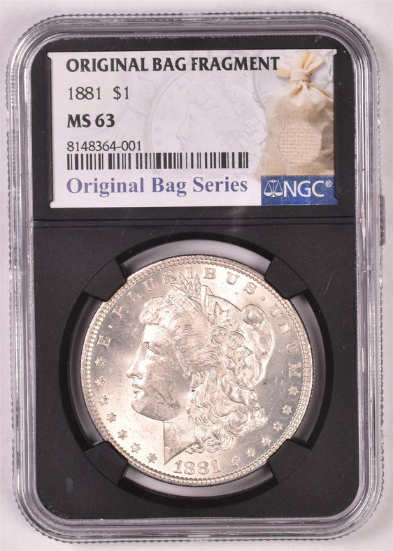 1881 Morgan Silver Dollar - NGC MS63 - Relic Label Original Bag Series