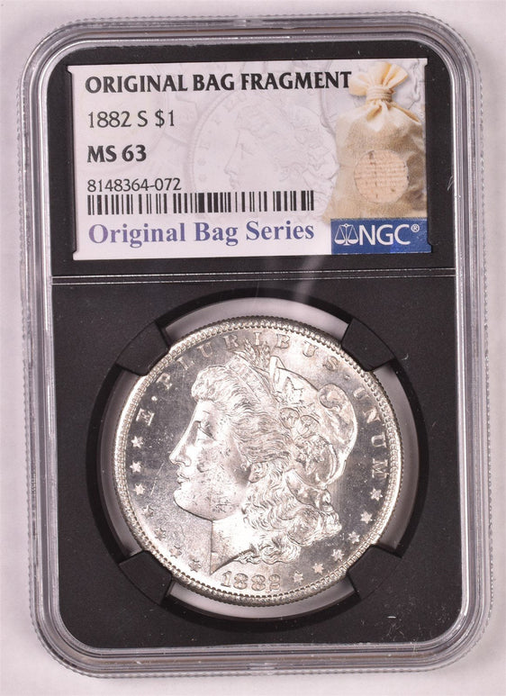 1882-S Morgan Silver Dollar - NGC MS63 - Relic Label Original Bag Series