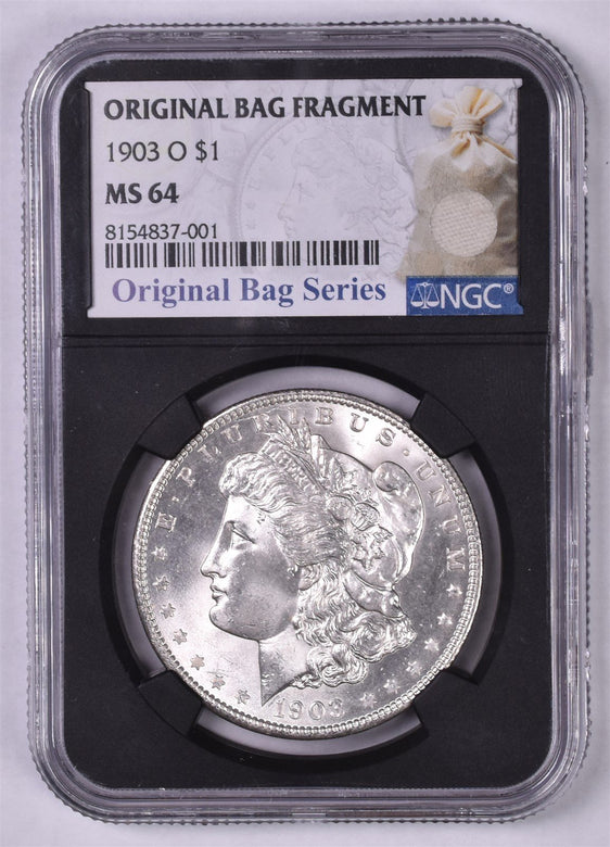 1903-O Morgan Silver Dollar - NGC MS64 - Original Relic Bag Label Series