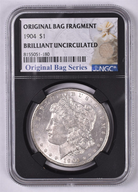 1904 Morgan Silver Dollar - NGC Brilliant UNC - Original Relic Bag Label