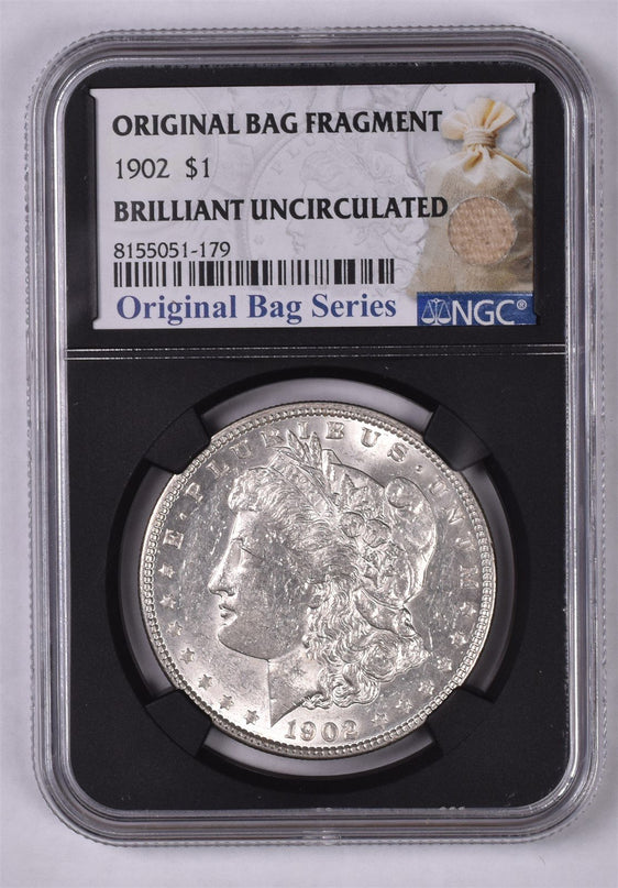 1902 Morgan Silver Dollar - NGC Brilliant UNC - Original Relic Bag Label