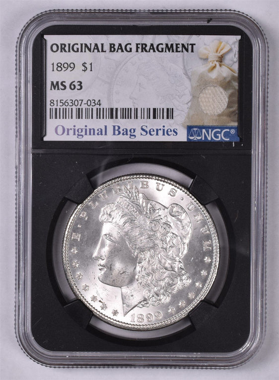 1899 Morgan Silver Dollar - NGC MS63 - Original Relic Bag Label Series