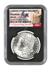 Random Date Carson City Morgan Silver Dollar Relic - NGC MS63 - CC Bag Fragment